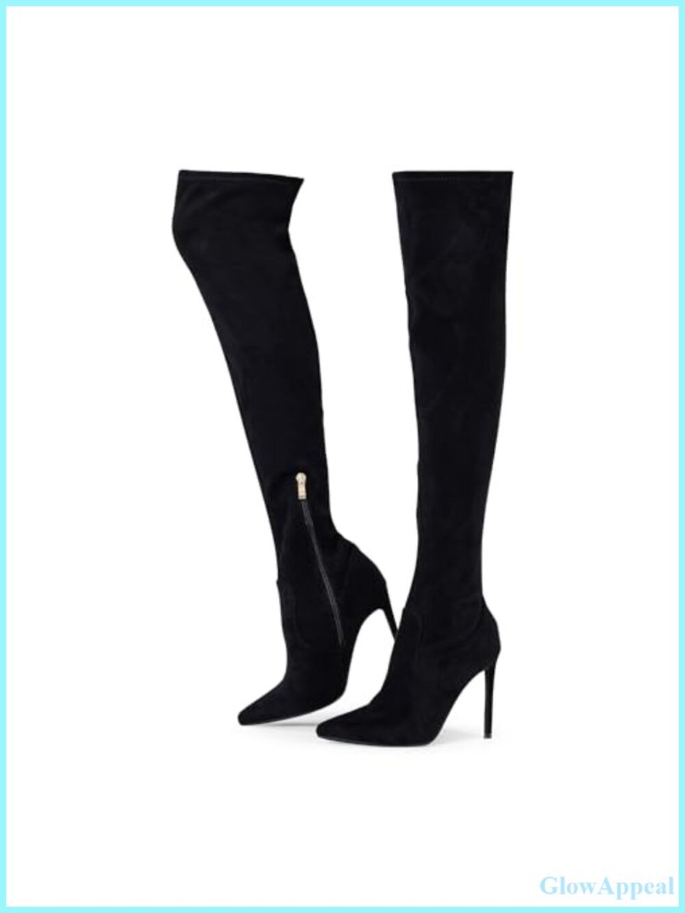 Over the Knee Boots Stretch Suede Pointed Toe Stiletto Heel